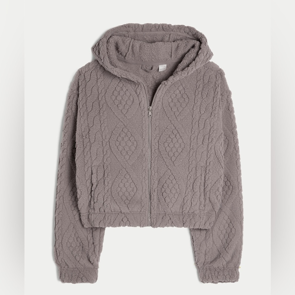 Gilly Hicks Soft Gray Sherpa Jacket